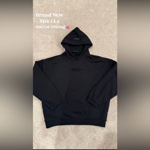 Essentials Jet Black Hoodie